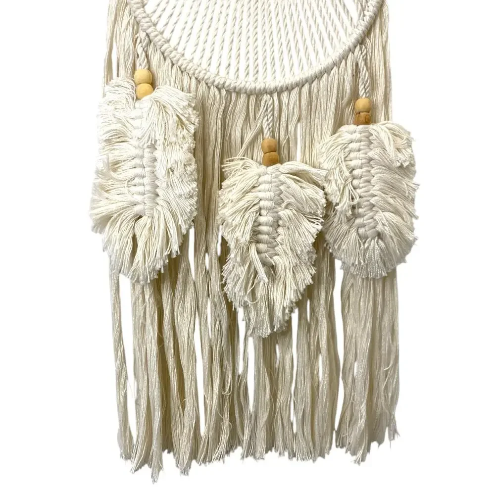 Macrame Wall Hanging Dreamcatcher Boho Hippie Festival Good Vibes Decor Tranquil